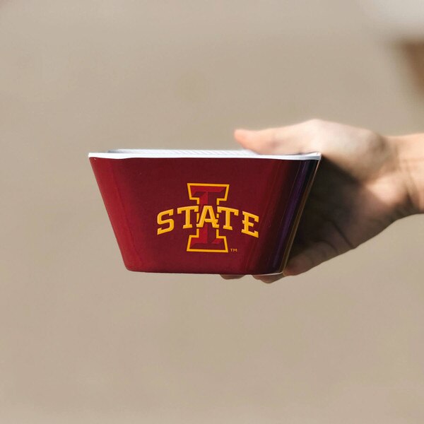 I-State Cardinal and Gold Small Snack Bowl I-State side